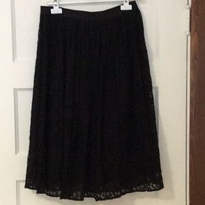 Black lace skirt